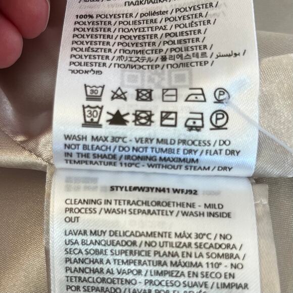 Guess Cream Cemento Adriana Peak Lapel Two Button Double Breasted Blazer XL NWT - Picture 13 of 16